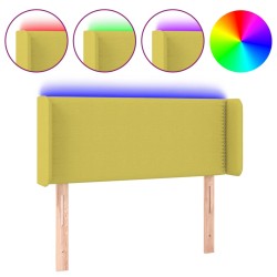 vidaXL LED Kopfteil Grün 83x16x78/88 cm Stoff