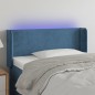 vidaXL LED Kopfteil Dunkelblau 83x16x78/88 cm Samt