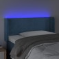 vidaXL LED Kopfteil Dunkelblau 83x16x78/88 cm Samt