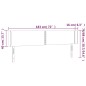 vidaXL LED Kopfteil Grün 183x16x78/88 cm Stoff