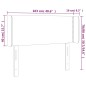 vidaXL LED Kopfteil Taupe 103x16x78/88 cm Stoff