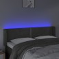vidaXL LED Kopfteil Dunkelgrau 147x16x78/88 cm Samt vidaXL LED Kopfteil Dunkelgrau 147x16x78/88 cm Samt