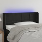 vidaXL LED Kopfteil Schwarz 83x16x78/88 cm Samt