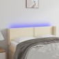 vidaXL LED Kopfteil Creme 147x16x78/88 cm Kunstleder