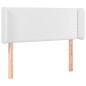 vidaXL LED Kopfteil Weiß 103x16x78/88 cm Kunstleder