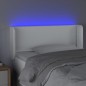 vidaXL LED Kopfteil Weiß 103x16x78/88 cm Kunstleder