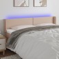 vidaXL LED Kopfteil Cappuccino-Braun 203x16x78/88 cm Kunstleder vidaXL LED Kopfteil Cappuccino-Braun 203x16x78/88 cm Kunstleder
