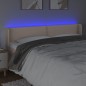 vidaXL LED Kopfteil Cappuccino-Braun 203x16x78/88 cm Kunstleder vidaXL LED Kopfteil Cappuccino-Braun 203x16x78/88 cm Kunstleder