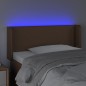 vidaXL LED Kopfteil Braun 103x16x78/88 cm Kunstleder
