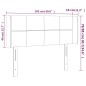 vidaXL LED Kopfteil Creme 103x16x78/88 cm Stoff