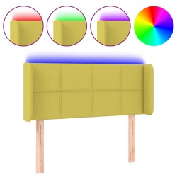 vidaXL LED Kopfteil Grün 103x16x78/88 cm Stoff