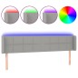 vidaXL LED Kopfteil Hellgrau 163x16x78/88 cm Stoff vidaXL LED Kopfteil Hellgrau 163x16x78/88 cm Stoff
