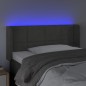vidaXL LED Kopfteil Dunkelgrau 83x16x78/88 cm Samt