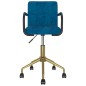 Esszimmerstühle 2 Stk. Drehbar Blau Samt Esszimmerstühle 2 Stk. Drehbar Blau Samt