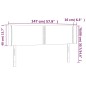 vidaXL LED Kopfteil Schwarz 147x16x78/88 cm Kunstleder vidaXL LED Kopfteil Schwarz 147x16x78/88 cm Kunstleder