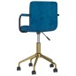 Esszimmerstühle 2 Stk. Drehbar Blau Samt Esszimmerstühle 2 Stk. Drehbar Blau Samt