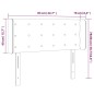 vidaXL LED Kopfteil Grau 83x16x78/88 cm Kunstleder
