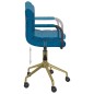 Esszimmerstühle 2 Stk. Drehbar Blau Samt Esszimmerstühle 2 Stk. Drehbar Blau Samt