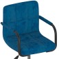 Esszimmerstühle 2 Stk. Drehbar Blau Samt Esszimmerstühle 2 Stk. Drehbar Blau Samt