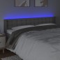 vidaXL LED Kopfteil Grau 203x16x78/88 cm Kunstleder vidaXL LED Kopfteil Grau 203x16x78/88 cm Kunstleder