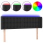vidaXL LED Kopfteil Schwarz 147x16x78/88 cm Kunstleder