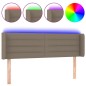 vidaXL LED Kopfteil Taupe 147x16x78/88 cm Stoff
