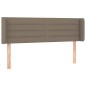 vidaXL LED Kopfteil Taupe 147x16x78/88 cm Stoff