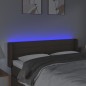 vidaXL LED Kopfteil Taupe 147x16x78/88 cm Stoff