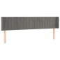 vidaXL LED Kopfteil Hellgrau 183x16x78/88 cm Samt vidaXL LED Kopfteil Hellgrau 183x16x78/88 cm Samt