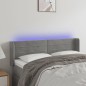 vidaXL LED Kopfteil Hellgrau 147x16x78/88 cm Samt vidaXL LED Kopfteil Hellgrau 147x16x78/88 cm Samt