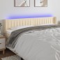 vidaXL LED Kopfteil Creme 183x16x78/88 cm Stoff vidaXL LED Kopfteil Creme 183x16x78/88 cm Stoff