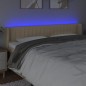 vidaXL LED Kopfteil Creme 183x16x78/88 cm Stoff vidaXL LED Kopfteil Creme 183x16x78/88 cm Stoff