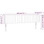 vidaXL LED Kopfteil Creme 183x16x78/88 cm Stoff vidaXL LED Kopfteil Creme 183x16x78/88 cm Stoff
