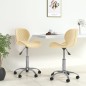Esszimmerstühle 2 Stk. Drehbar Creme Samt Esszimmerstühle 2 Stk. Drehbar Creme Samt