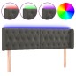 vidaXL LED Kopfteil Dunkelgrau 163x16x78/88 cm Samt vidaXL LED Kopfteil Dunkelgrau 163x16x78/88 cm Samt