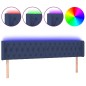 vidaXL LED Kopfteil Blau 203x16x78/88 cm Stoff vidaXL LED Kopfteil Blau 203x16x78/88 cm Stoff