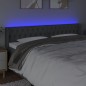 vidaXL LED Kopfteil Dunkelgrau 203x16x78/88 cm Stoff vidaXL LED Kopfteil Dunkelgrau 203x16x78/88 cm Stoff