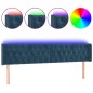 vidaXL LED Kopfteil Dunkelblau 183x16x78/88 cm Samt vidaXL LED Kopfteil Dunkelblau 183x16x78/88 cm Samt