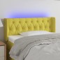 vidaXL LED Kopfteil Grün 93x16x78/88 cm Stoff