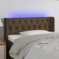 vidaXL LED Kopfteil Dunkelbraun 103x16x78/88 cm Stoff