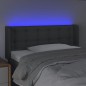 vidaXL LED Kopfteil Dunkelgrau 103x16x78/88 cm Stoff
