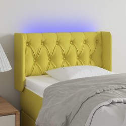vidaXL LED Kopfteil Grün 83x16x78/88 cm Stoff