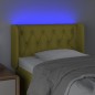 vidaXL LED Kopfteil Grün 83x16x78/88 cm Stoff