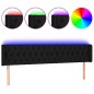 vidaXL LED Kopfteil Schwarz 183x16x78/88 cm Stoff vidaXL LED Kopfteil Schwarz 183x16x78/88 cm Stoff