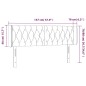 vidaXL LED Kopfteil Hellgrau 147x16x78/88 cm Samt