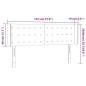 vidaXL LED Kopfteil Schwarz 147x16x78/88 cm Samt vidaXL LED Kopfteil Schwarz 147x16x78/88 cm Samt