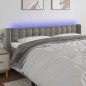 vidaXL LED Kopfteil Hellgrau 163x16x78/88 cm Samt vidaXL LED Kopfteil Hellgrau 163x16x78/88 cm Samt