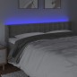 vidaXL LED Kopfteil Hellgrau 163x16x78/88 cm Samt vidaXL LED Kopfteil Hellgrau 163x16x78/88 cm Samt