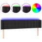 vidaXL LED Kopfteil Schwarz 203x16x78/88 cm Samt vidaXL LED Kopfteil Schwarz 203x16x78/88 cm Samt