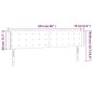 vidaXL LED Kopfteil Schwarz 203x16x78/88 cm Samt vidaXL LED Kopfteil Schwarz 203x16x78/88 cm Samt